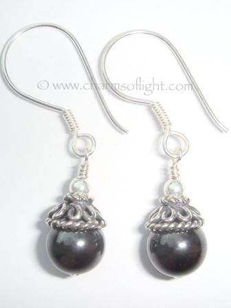 Hematite & Silver Earrings